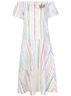 Mira Mikati Crayon Stripe Dress - White