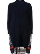 Sacai Calligraphy Embroidered Sweater Dress