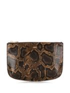 A.p.c. Snakeskin Effect Clutch Bag - Brown