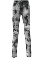Amiri Distressed Skinny Jeans, Men's, Size: 32, Black, Cotton/spandex/elastane