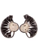 Thomasine Shell Cuff, Women's, Black, Lamb Skin