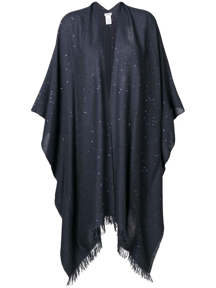 Brunello Cucinelli Frayed Hem Cardigan - Blue