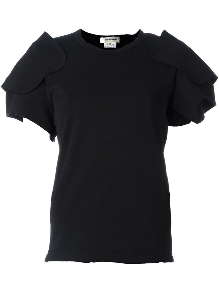Comme Des Garçons Structured Sleeve T-shirt, Women's, Size: Xs, Black, Polyester