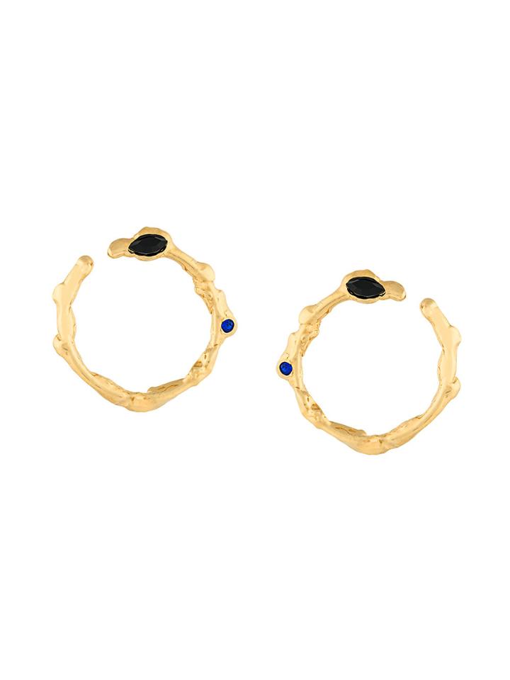 Marni Uneven Hoop Earrings - Metallic