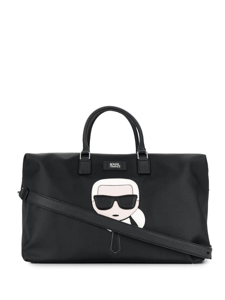 Karl Lagerfeld Karl Print Luggage Bag - Black