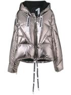 Khrisjoy Metallic Hooded Puffer Jacket