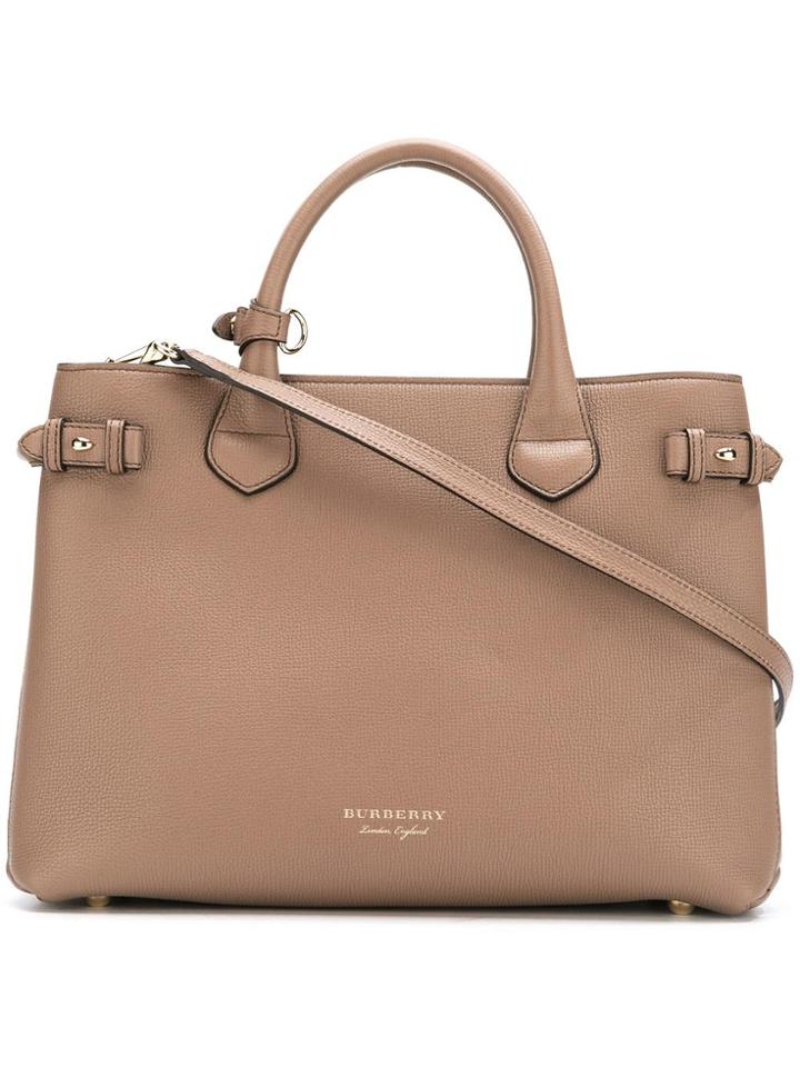 Burberry Medium Banner Tote - Brown