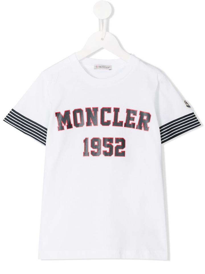 Moncler Kids Logo Print T-shirt, Boy's, Size: 12 Yrs, White