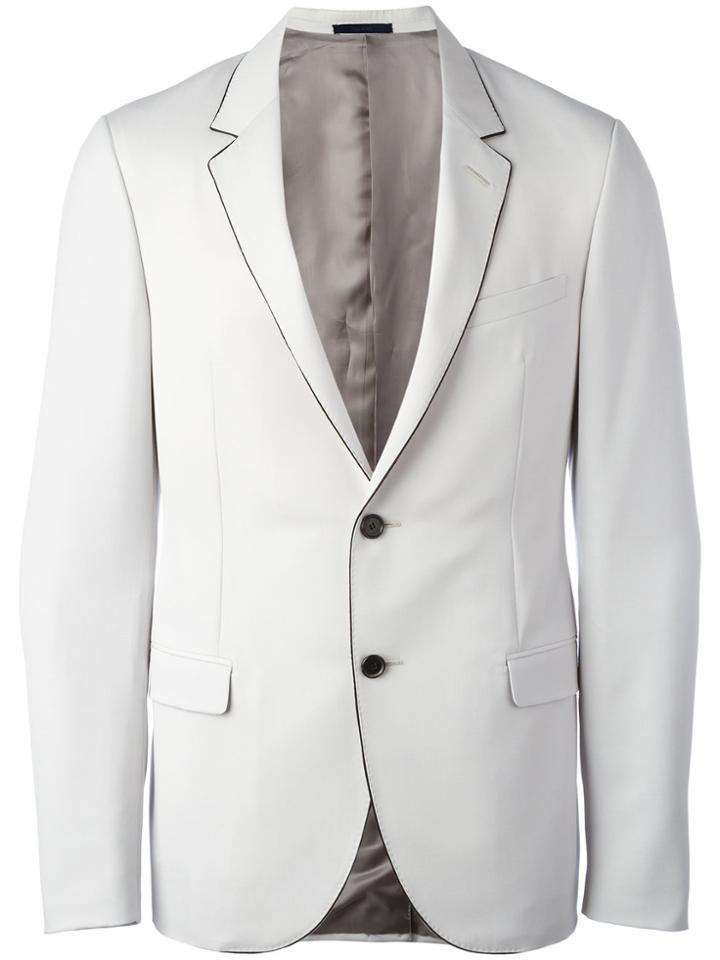 Lanvin Contrast Trim Blazer - Grey
