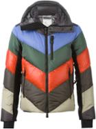 Moncler Grenoble Chevron Padded Jacket, Men's, Size: Iv, Grey, Polyamide/polyester/feather Down