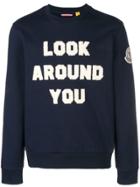 Moncler Flocked Sweatshirt - Blue