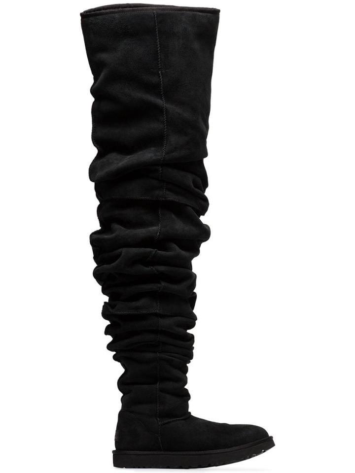 Y / Project Black Over-the-knee Sheepskin Boots
