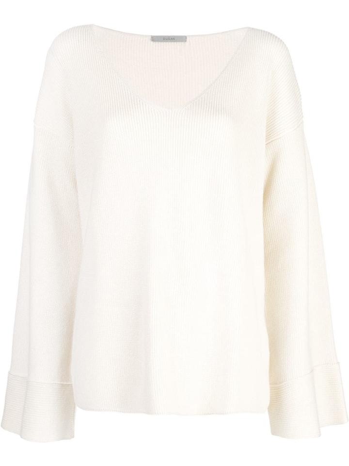 Dusan Loose-fitting Sweater - White