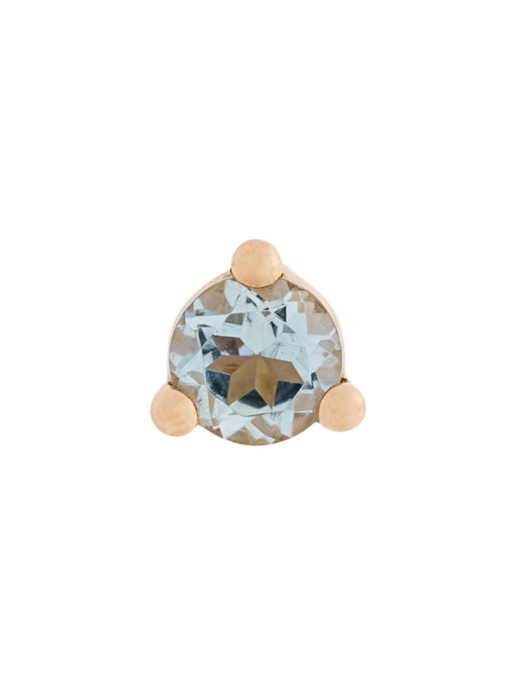 Delfina Delettrez 18kt Gold Dots Solitaire Aquamarine And Pearl