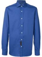 Mp Massimo Piombo Plain Shirt, Men's, Size: 41, Blue, Cotton