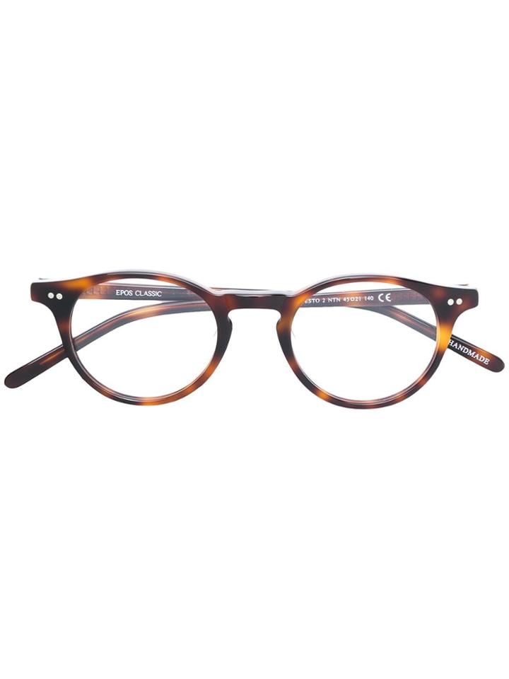 Epos Round Frame Glasses - Brown