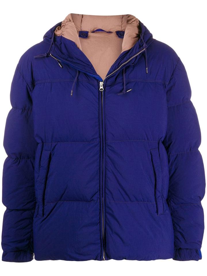 Ten C Hooded Puffer Jacket - Blue