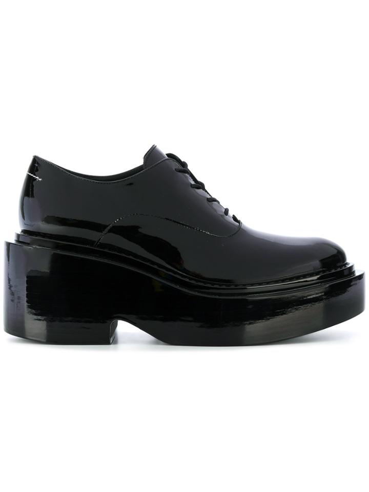 Mm6 Maison Margiela Platform Lace-up Shoes - Black