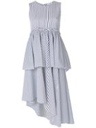 P.a.r.o.s.h. Asymmetric Stripe Dress - Blue