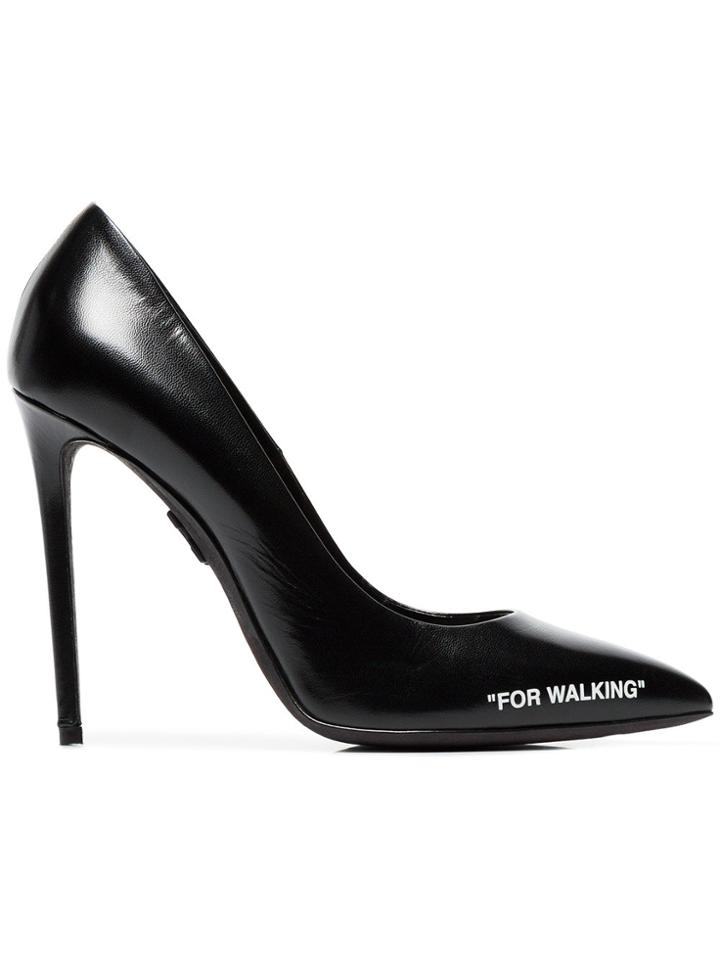 Off-white Black For Walking 110 Leather Pumps