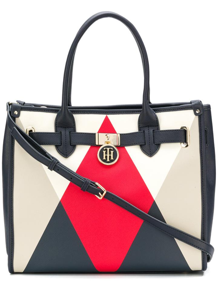 Tommy Hilfiger Printed Shopper Tote - Blue