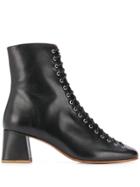 By Far Lace-up Ankle Boots - Black