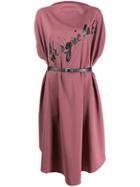 Mm6 Maison Margiela Oversized Belted Dress - Pink