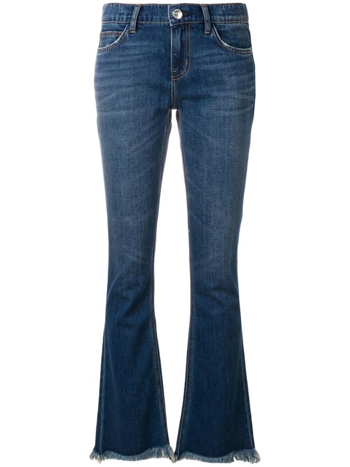 Current/elliott Frayed Bootcut Jeans - Blue