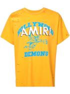 Amiri 'hollywood Demons' T-shirt - Yellow
