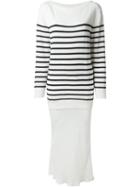 T By Alexander Wang Striped Knit Layered Dress