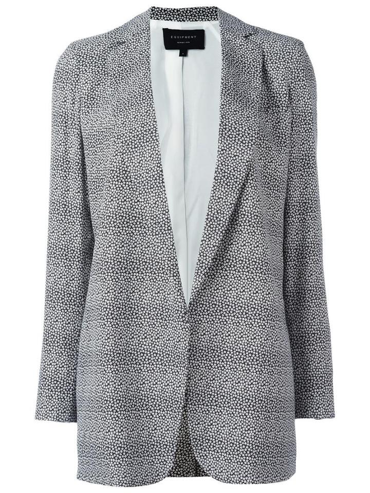 Equipment Oversized Blazer, Women's, Size: 4, Black, Silk