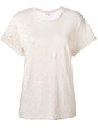 Iro Destroyed Effect T-shirt, Women's, Size: Small, Nude/neutrals, Linen/flax