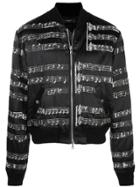 Amiri Music Note Bomber Jacket - Black