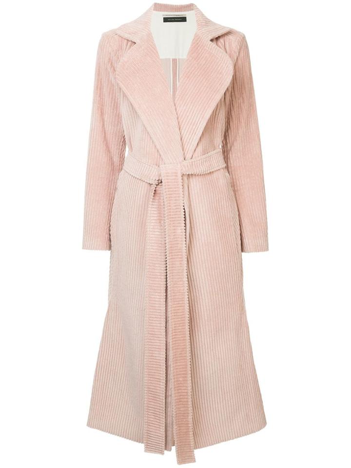 Roland Mouret Corduroy Coat - Pink