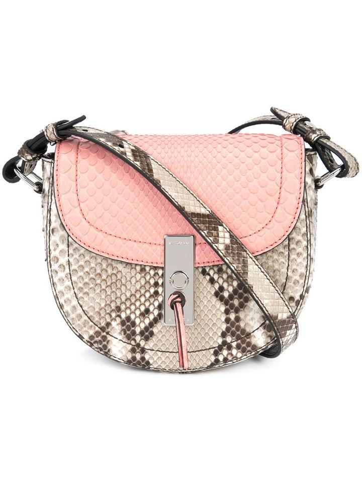Altuzarra Fold-over Closure Crossbody Bag, Women's, Pink/purple, Python Skin