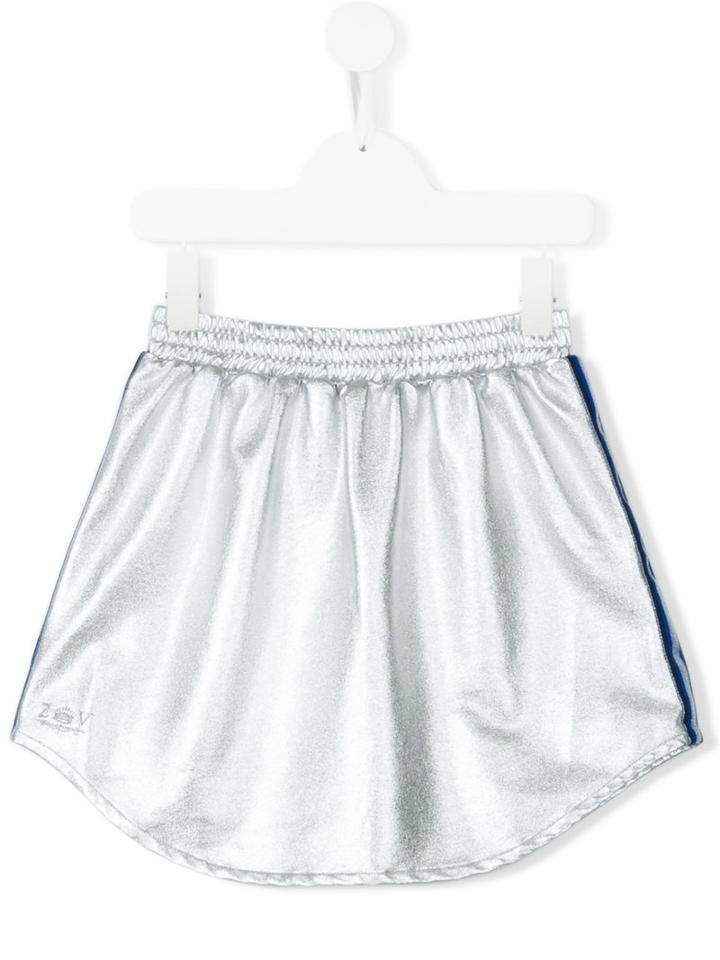 Zadig & Voltaire Kids - Teen Side Stripe Skirt - Kids - Cotton/polyester - 16 Yrs, Girl's, Grey
