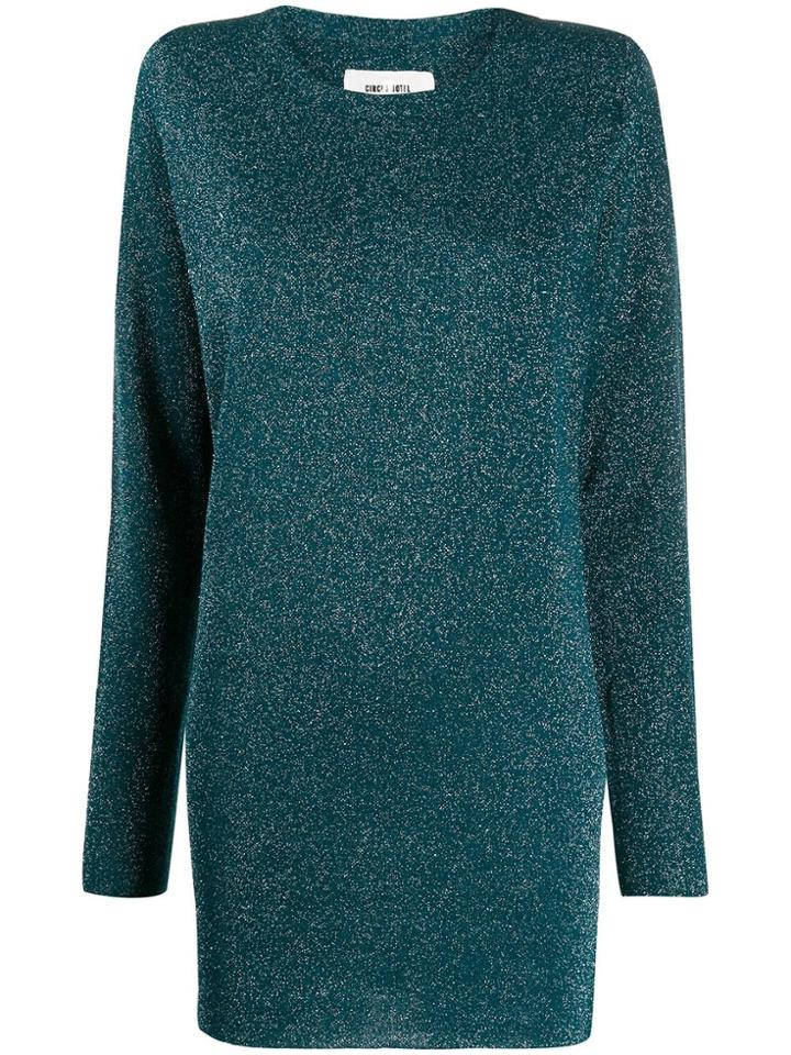 Circus Hotel Knitted Cocktail Dress - Blue