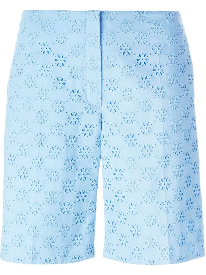 Nina Ricci Broderie Anglaise Shorts - Blue