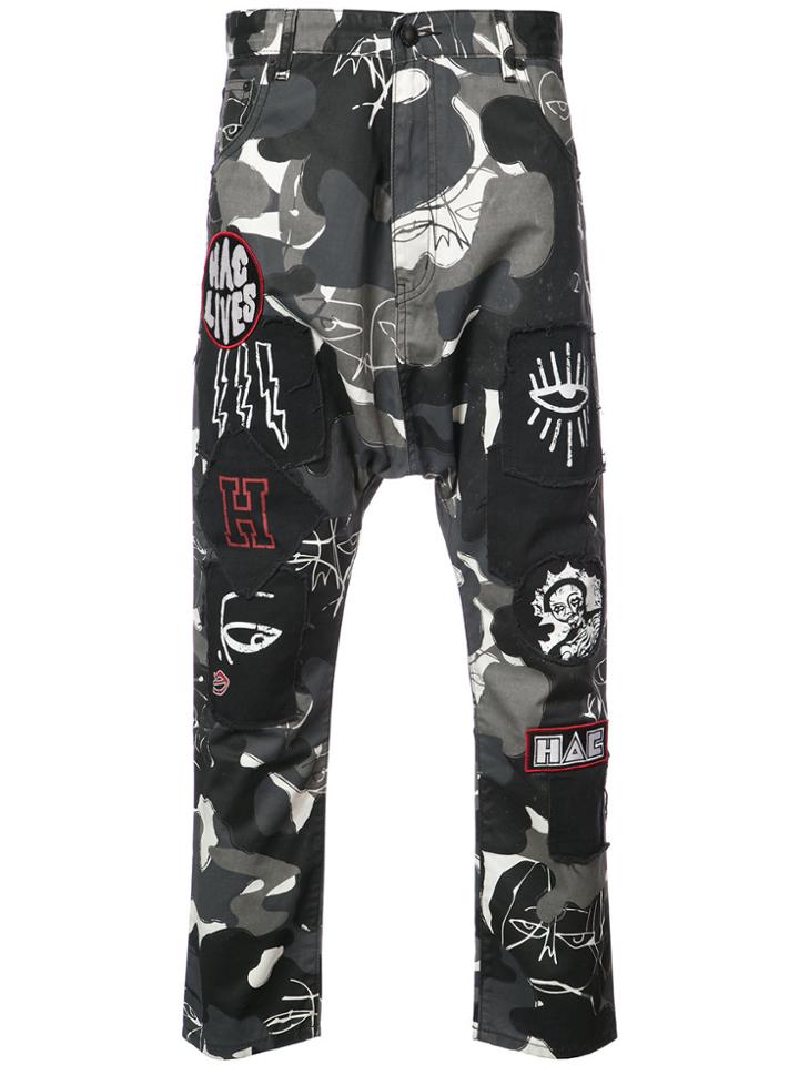Haculla Punk Da Funk Camouflage Trousers - Black