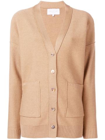 Opportuno Glen Drop Shoulder Cardigan - Nude & Neutrals