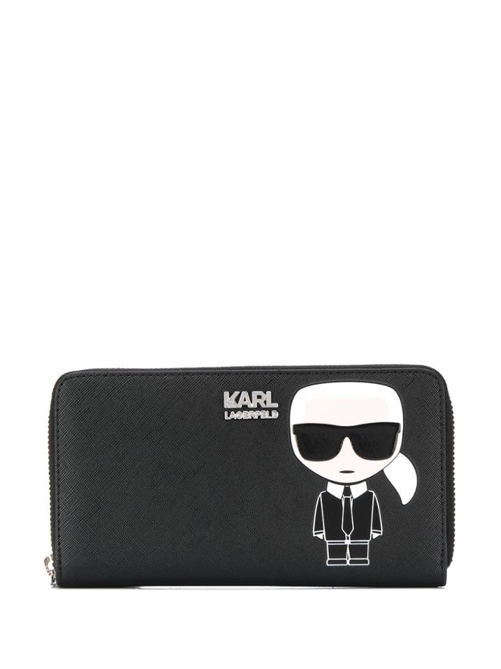 Karl Lagerfeld Ikonic Zip Wallet - Black