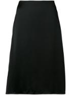 Jil Sander Navy A-line Midi Skirt - Black