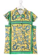 Philosophy Di Lorenzo Serafini Kids Teen Paisley Print Shirt - Yellow