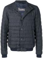 Herno Quilted Bomber Jacket - Blue