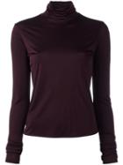 Forte Forte 'my T-shirt' Roll Neck Top, Women's, Size: 1, Pink/purple, Viscose