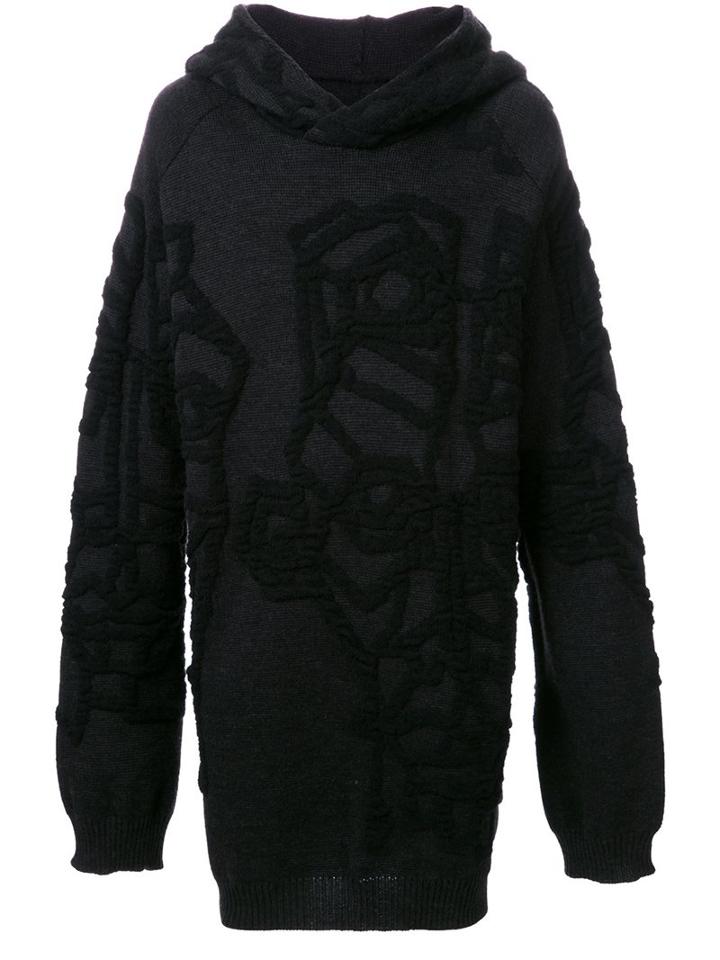 Strateas Carlucci 'imago' Hooded Jumper, Adult Unisex, Size: Small, Black, Wool