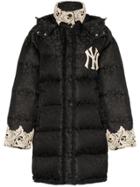 Gucci Oversized Lace Trim Puffer Jacket - Black