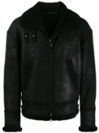 Neil Barrett Zipped Shearling Jacket - Black