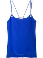 Mugler Eyelet Spaghetti Strap Top - Blue