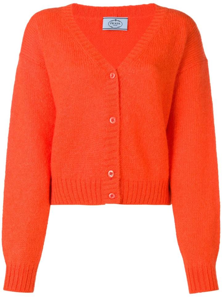 Prada Cropped Cardigan - Orange
